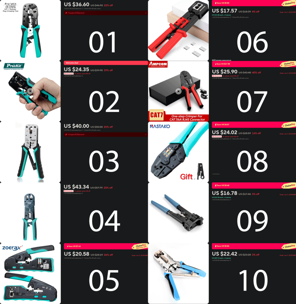 Crimping Tool Comparison