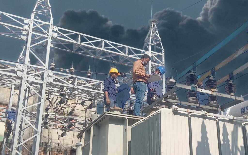 working in substation