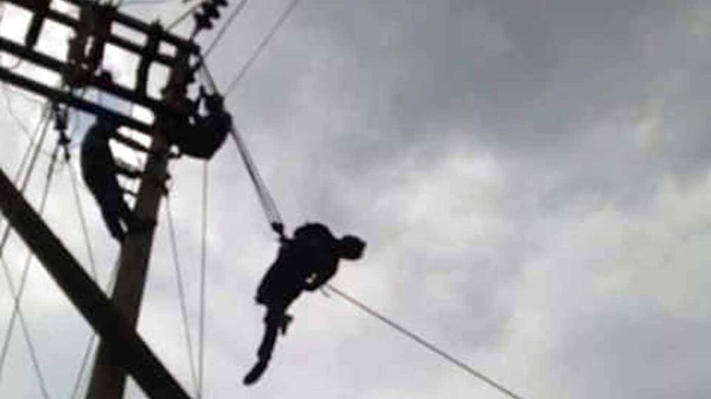 Electrical lineman safety induction and 50-foot fall case study by Zakir